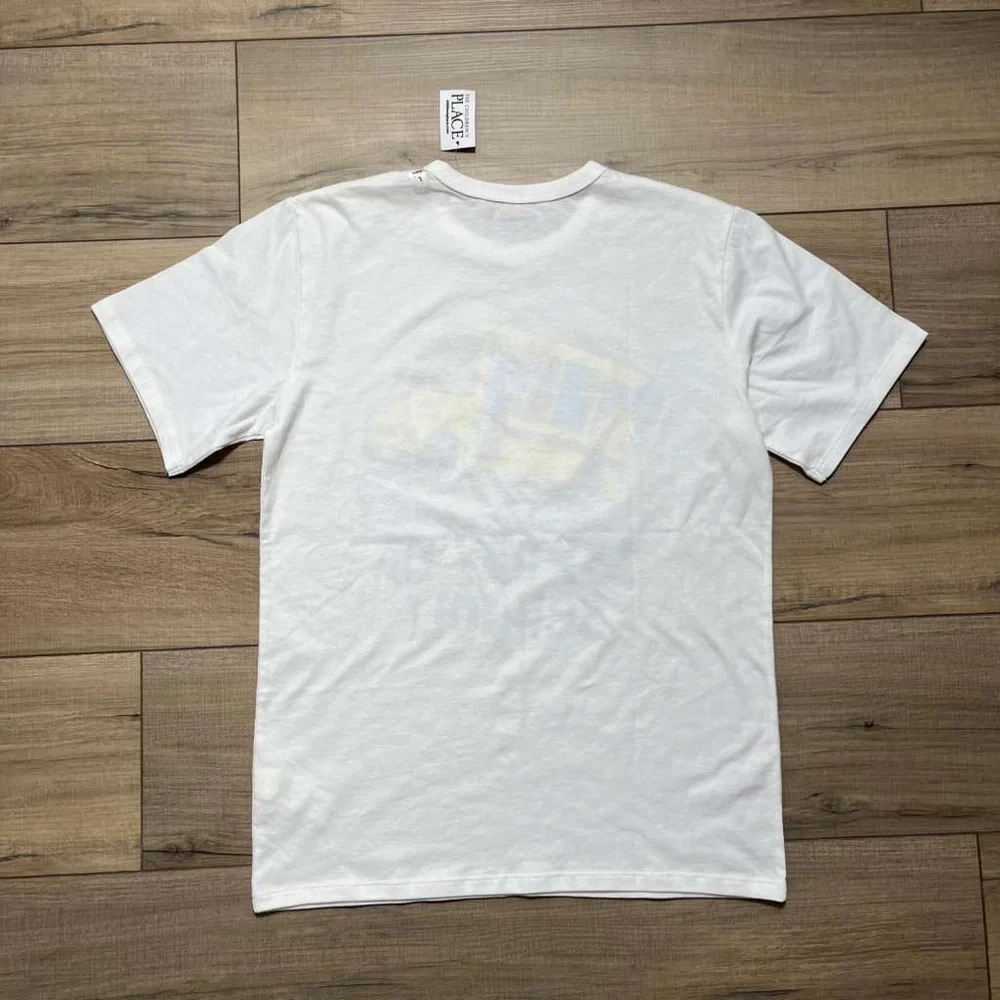 The Children’s Place Boys 1st Day Of School Short Sleeve Graphic Tee Large White